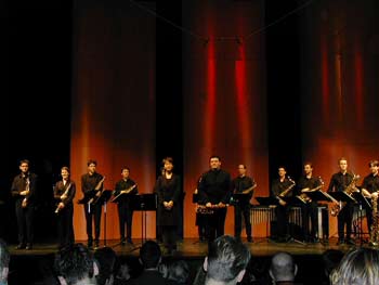 © CNSMDP - Grand Saxophone ensemble of the CNSMDP - Berio concert at the Theatre Mogador in Paris - January 2004